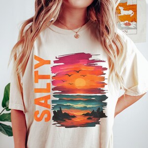 Salty Shirt, Vacation Comfort Colors® Tshirt, Trendy Beach Shirt, Summer Aesthetic Clothes, Beachy Shirt Oversized, Beach Gift for Woman