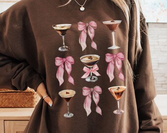 Espresso Martini Sweatshirt: Coquette Cocktail Lover Gift
