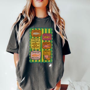 Vintage Sardines Comfort Colors® Shirt, Tinned Fish Tee, Fisherman Aesthetic, Coastal Grandma, Tomato Girl Summer, Ocean Inspired Style