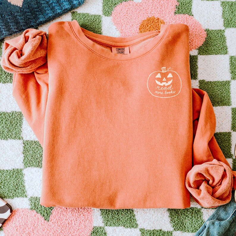 Comfort Colors® Reading Pumpkin Sweatshirt, Book Lover Gift, Fall ...