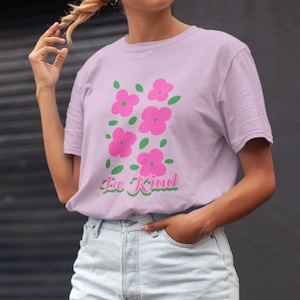 Be Kind Retro Flower Shirt, Floral Shirt, Boho Flower Shirt,Retro Vintage Shirt,Gift for Her,Retro Flower Tshirt, Gift for Mom, Grandma Gift