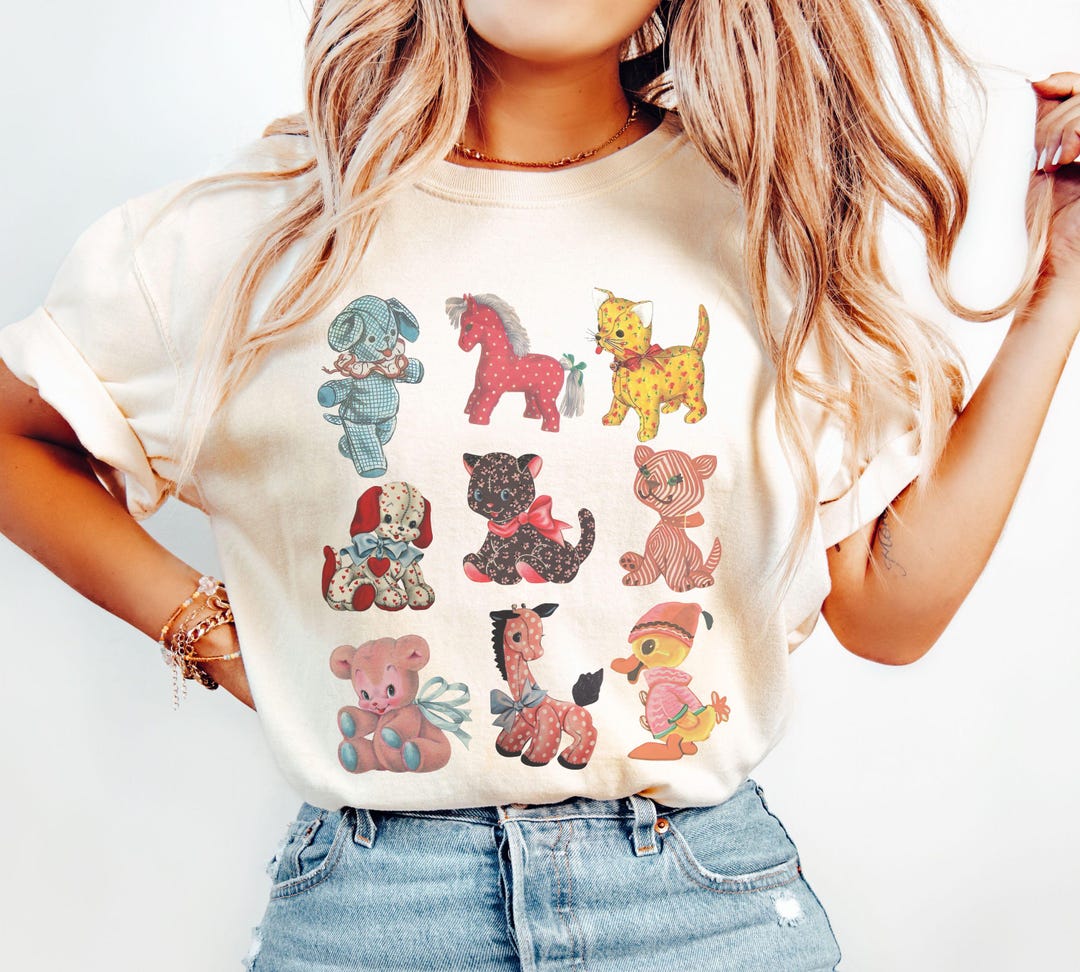 Vintage Spring Animals Comfort Colors T-shirt, Retro Style - Etsy