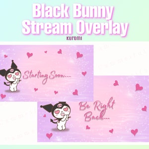 Black Bunny Stream Overlay Set