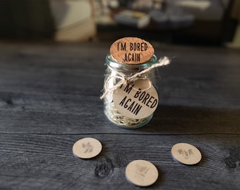 I’m Bored... Again Jar – Wooden Token Expansion – Summer Boredom Buster – Imaginative Play Ideas