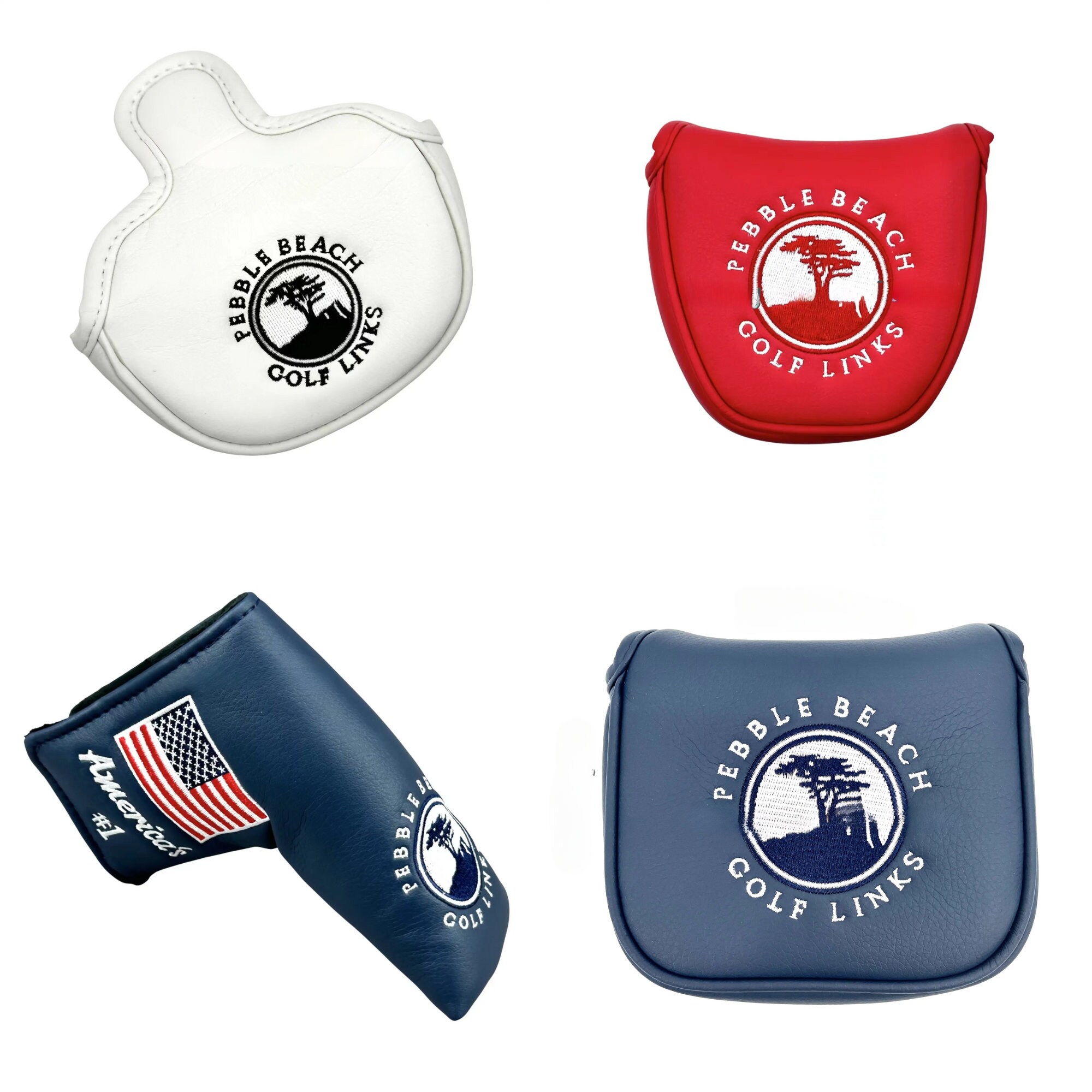 Pebble Beach Course Golf Headcovers Driver, Putter Headcover, Blade