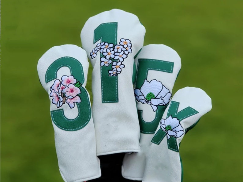 Masters Flower Golf Headcovers Driver, Fairway Wood, Hybrid, Blade