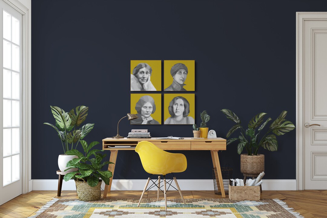 Hand-drawn Portrait of English Woman Writers - Digital Drawing - Wall ...