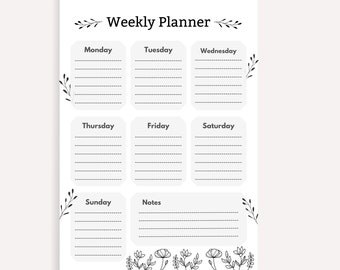 Weekly Planner Printable to Do List - Etsy