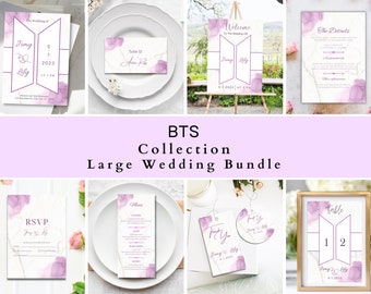 Wedding Template Bundle | Wedding Bundle Kit | Wedding Stationery Bundle | Editable Invitation Set | Instant Download | Templett Instant