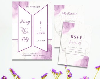 Wedding Template Bundle | Wedding Bundle Kit | Wedding Stationery Bundle | Editable Invitation Set | Instant Download