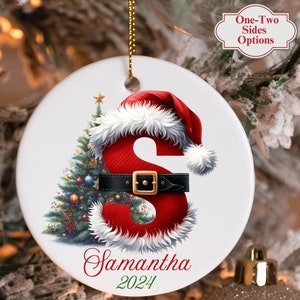 Personalized Letter Name Ornament, Family Ornament, Monogram Ornament, Custom Initial Ornament, Custom Name Christmas Ornament, Xmas Gift