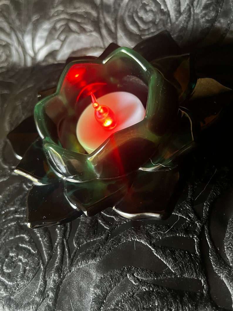Lotus Flower Resin Tea Light Holder Etsy