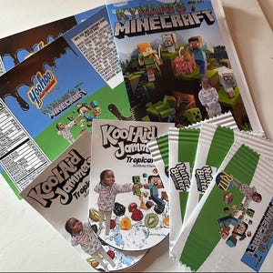 Etiquetas personalizadas, embalagens personalizadas, caixas de suco personalizadas, sacos de salgadinhos personalizados, garrafas de água personalizadas, embalagens de doces personalizadas