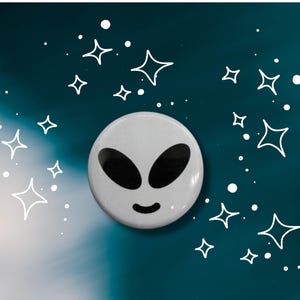 Lil Grey Alien Pin or Magnet
