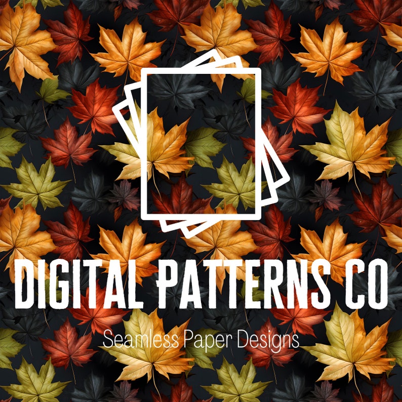 Autumn Leaves 20+ Digital Paper Bundle, Leaves Seamless Pattern, Fall ...
