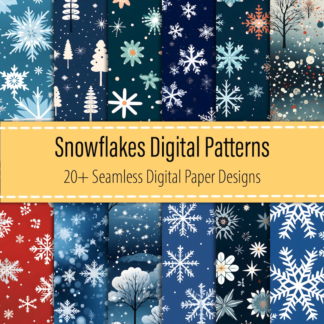 Snowflakes 20 Digital Paper Bundle Snowflakes Seamless Etsy snowflakes-20-digital-paper-bundle-snowflakes-seamless-etsy