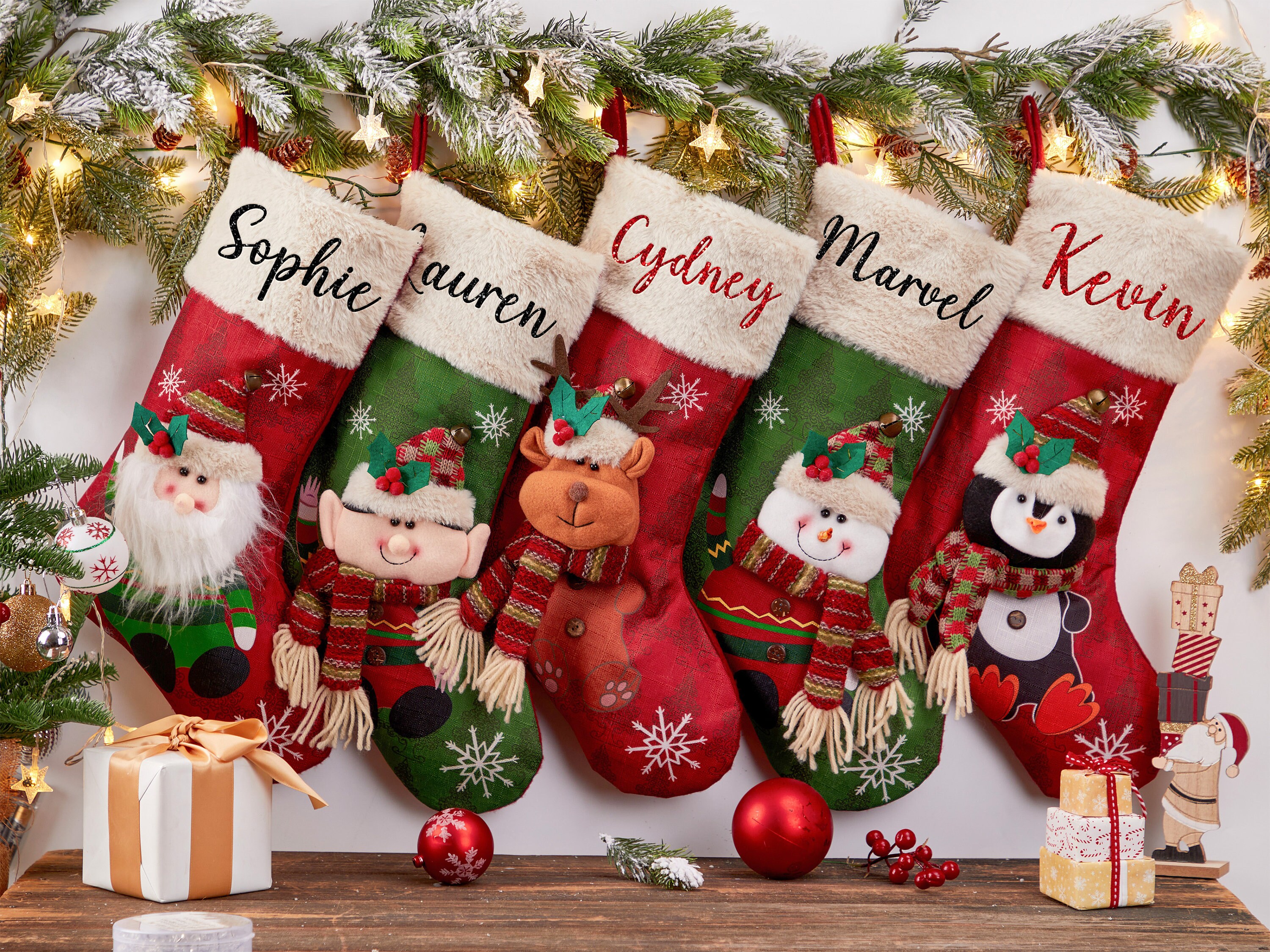 Personalised Family Christmas Stocking3d Christmas Etsy UK