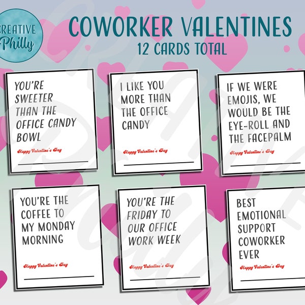 Work Valentine, Personalized Valentine, Custom Valentine, Printable Valentine, Funny Valentine, Office Valentine, Coworker Valentine