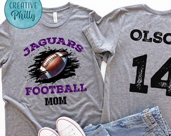 Custom Football Shirt Personalized Football Shirt Football Name Shirt Custom Football Team Shirt Gift Sports Mom Custom Senior Gift