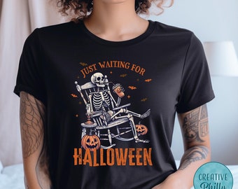 Fun Halloween Shirt Skeleton Shirt Fall Shirt Spooky Season Autumn Shirt Cute Fall Shirt Pumpkin Shirt Coffee Lover Shirt Pumpkin Spice