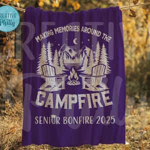 Custom Camping Blanket Personalized Family Vacation Blanket Group Blanket Camp Blanket Camping Life Custom Blanket Personalized Blanket