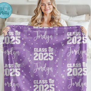 Personalized Senior Blanket Custom Grad Blanket Class of 2026 Senior Mom Gift Senior Gift Grad Gift High School Grad College Graduation Gift