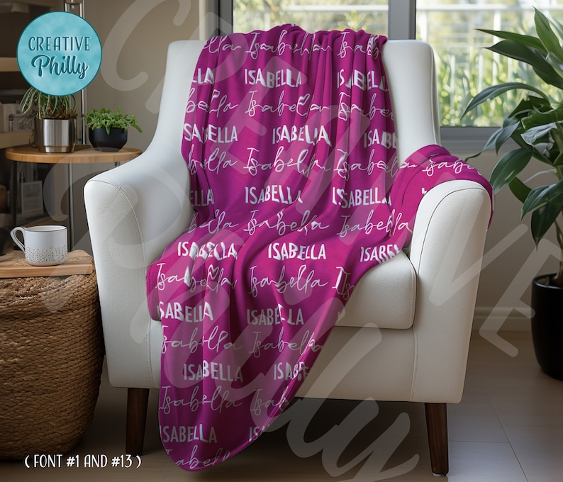 Personalized Name Blanket Custom Blanket Name Blanket Baby Blanket Gift
