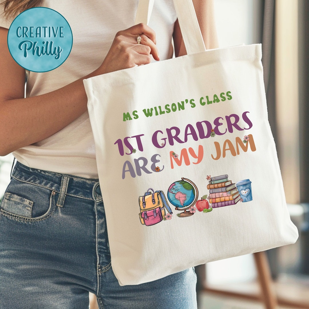 Personalized Teacher Tote Custom Teacher Tote Custom Tote Bag Custom ...