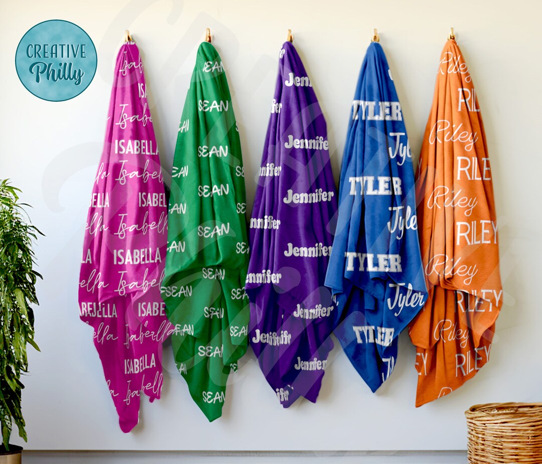 Personalized Name Blanket Custom Blanket Name Blanket Baby Blanket Gift