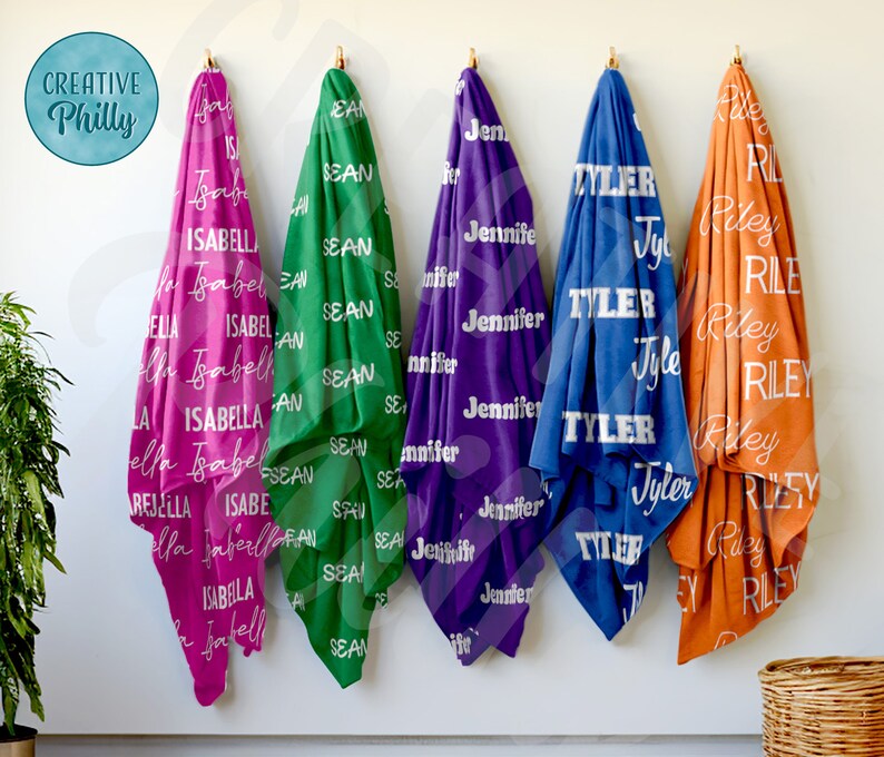 Personalized Name Blanket Custom Blanket Name Blanket Baby Blanket Gift