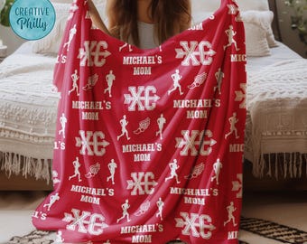Boys personalized cross country blanket personalized blanket sports blanket custom blanket boys blanket gift for cross country mom xc team