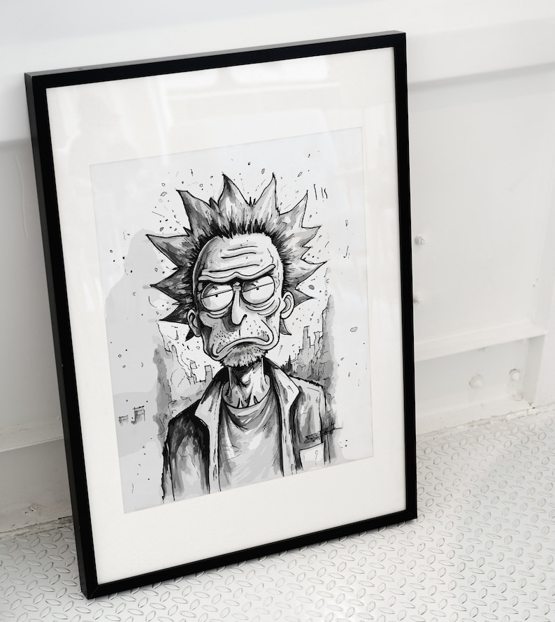 Cartoon Rick and Morty Printable Poster, Printable Wall Art, Large ...