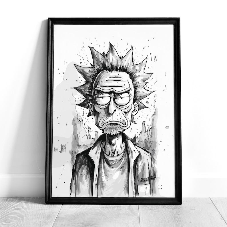 Cartoon Rick and Morty Printable Poster, Printable Wall Art, Large ...