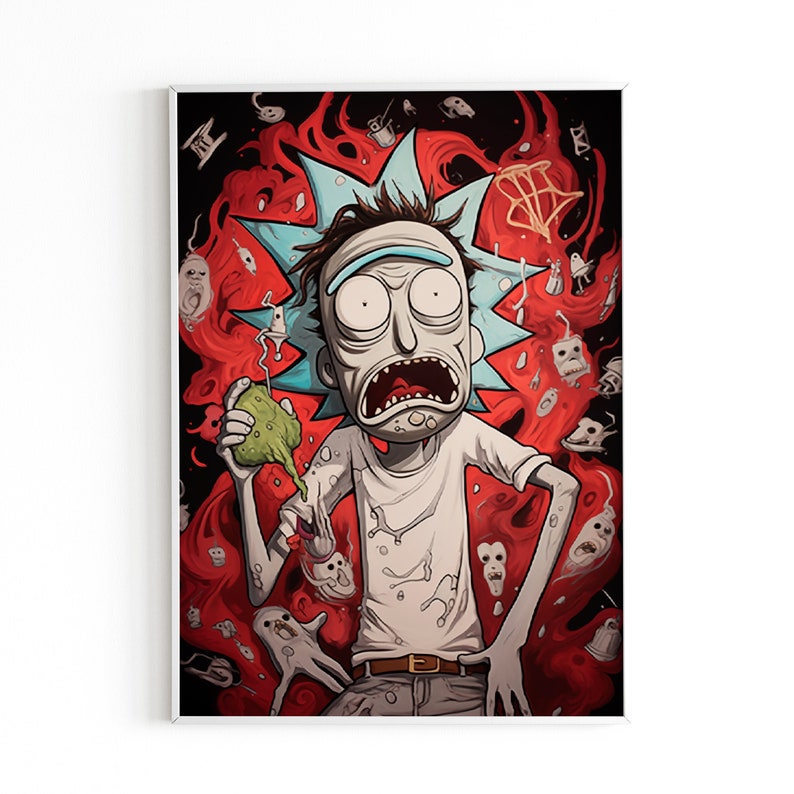 Cartoon Rick and Morty Printable Poster, Printable Wall Art, Large ...