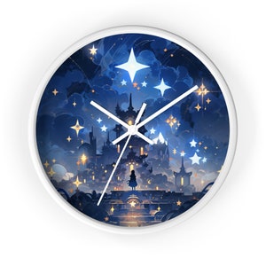 Star Castle Anime Cartoon Art Regalo Idea Reloj de pared