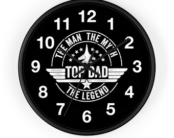 Top Dad Fathers Day Gift Idea Wall Clock