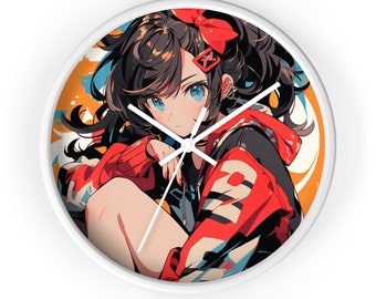 Anime Girl Art Gift Idea Wall Clock