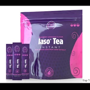 TLC laso Raspberry Lemonade Detox Instant Tea-Whole Bag with 25 Packets- EXP 7/23