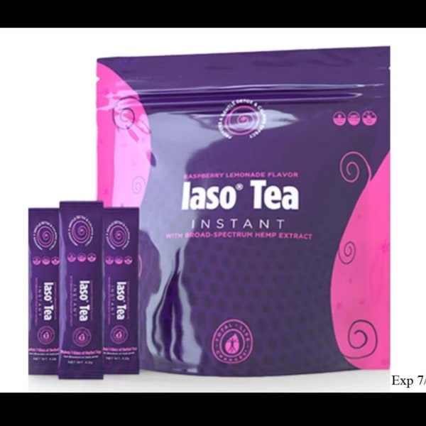 TLC laso Raspberry Lemonade Detox Instant Tea-Whole Bag with 25 Packets- EXP 7/23