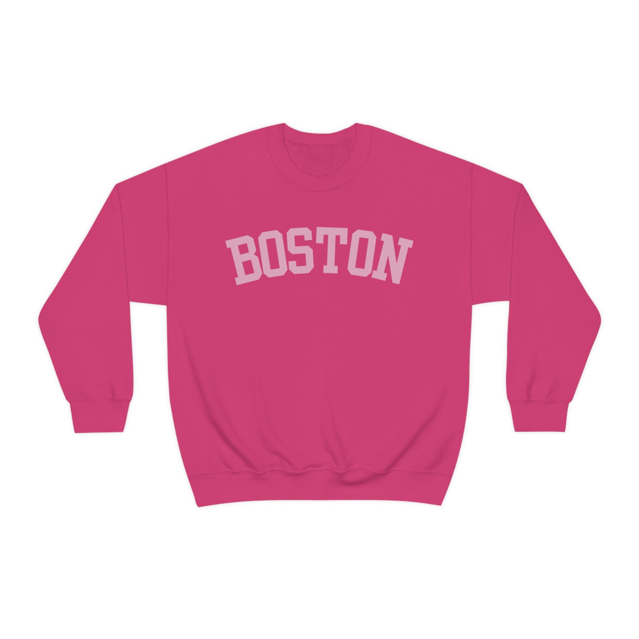 Pink Boston Massachusetts Crewneck Sweatshirt Boston - Etsy Canada