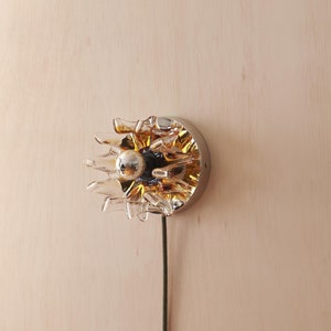 Vintage Murano Glass Wall Sconce, Original Carlo Nason Lampshade, Iridescent Hollywood Regency Style