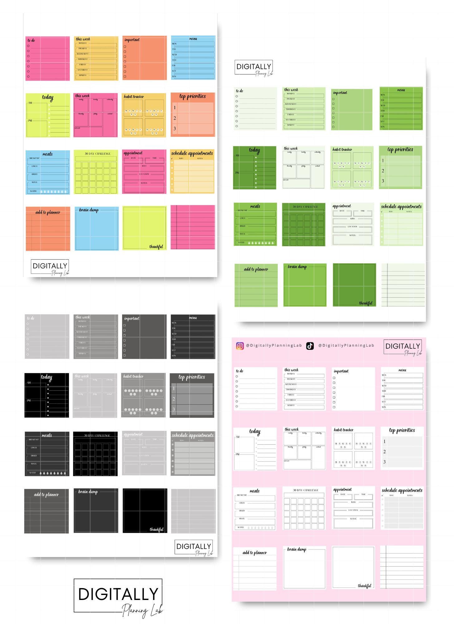 Sticky Note Cropped Image Sticky Notes Pack- 3rd Edition| Goodnotes Stickers | PNG | Digital ...