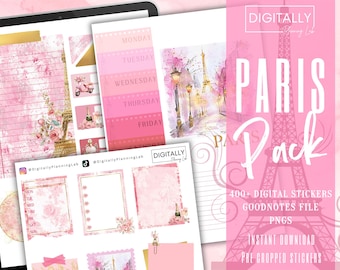 Paris Sticker Pack| GoodNotes, Notability, Noteshelf, Xodo, Penly | PNG | Digital Planning| Pre-cropped Stickers| Digital Junk Journal