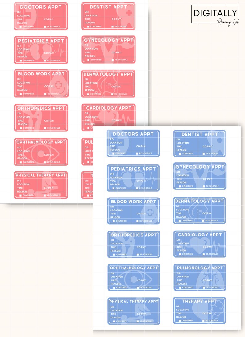 Medical Bundle Stickers | Goodnotes Stickers | PNG | Digital Planning ...