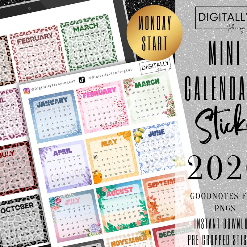 Mini Calendars - Etsy