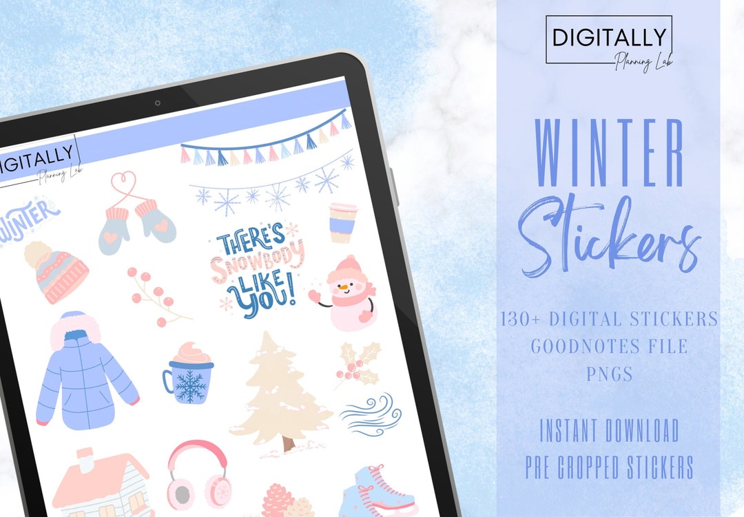 Winter Digital Stickers | Goodnotes Stickers | PNG | Digital Planning ...