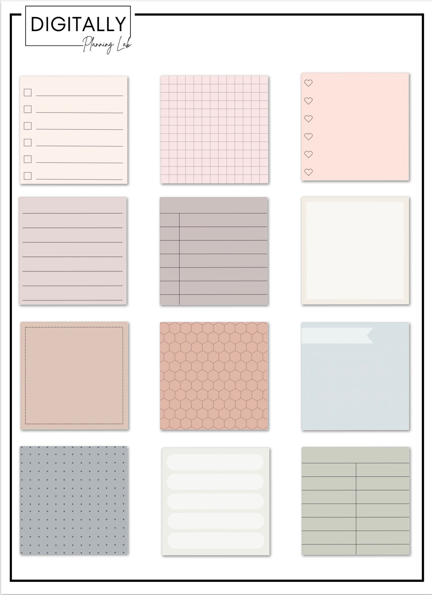 Sticky Notes Pack Transparent Goodnotes Stickers PNG Digital Planning ...