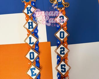 Custom Graduation Ribbon Lei Senior Night Gift School Colors 2026