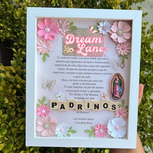 Godparent proposal shadow box godparents shadow box baptism baptism godparents bautizo Godparent proposal shadow box