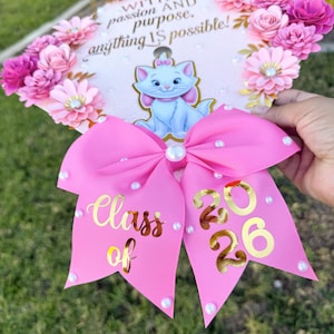 Custom Graduation Bow Personalized Graduation Cap Bow Graduation Cap Topper Bow Grad Cap Bow